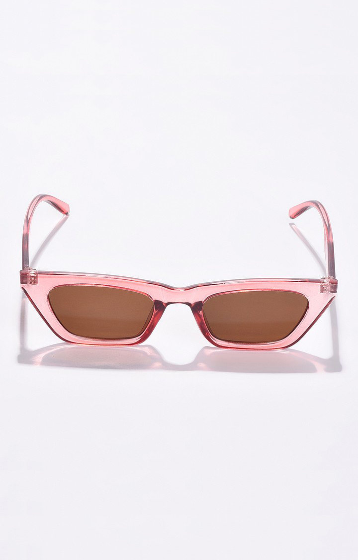 Haute Sauce By Campus Sutra Women Brown Lens & Pink Butterfly Sunglasses With Uv Protected Lens