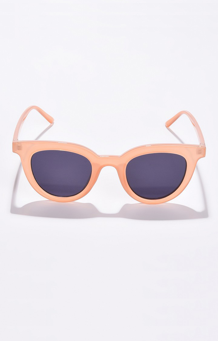 Haute Sauce By Campus Sutra Women Black Lens & Peach Cateye Sunglasses Ss22_Hssg1184