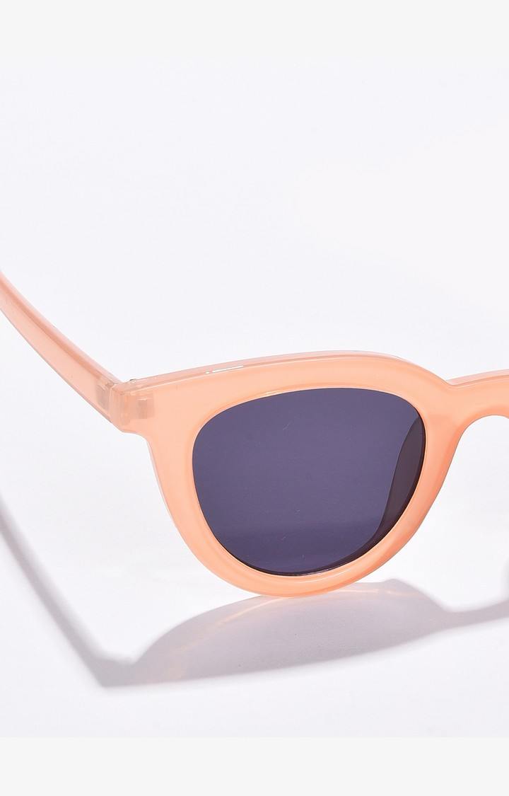 Haute Sauce By Campus Sutra Women Black Lens & Peach Cateye Sunglasses Ss22_Hssg1184
