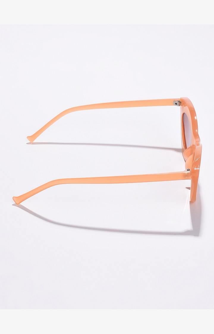 Haute Sauce By Campus Sutra Women Brown Lens & Orange Cateye Sunglasses With Polarised And Uv Protected Lens