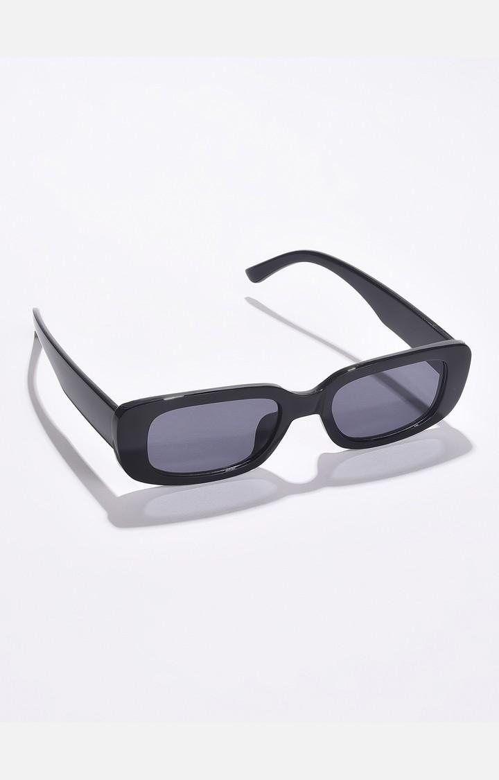 Haute Sauce By Campus Sutra Women Black Lens & Black Rectangle Sunglasses Ss22_Hssg1195