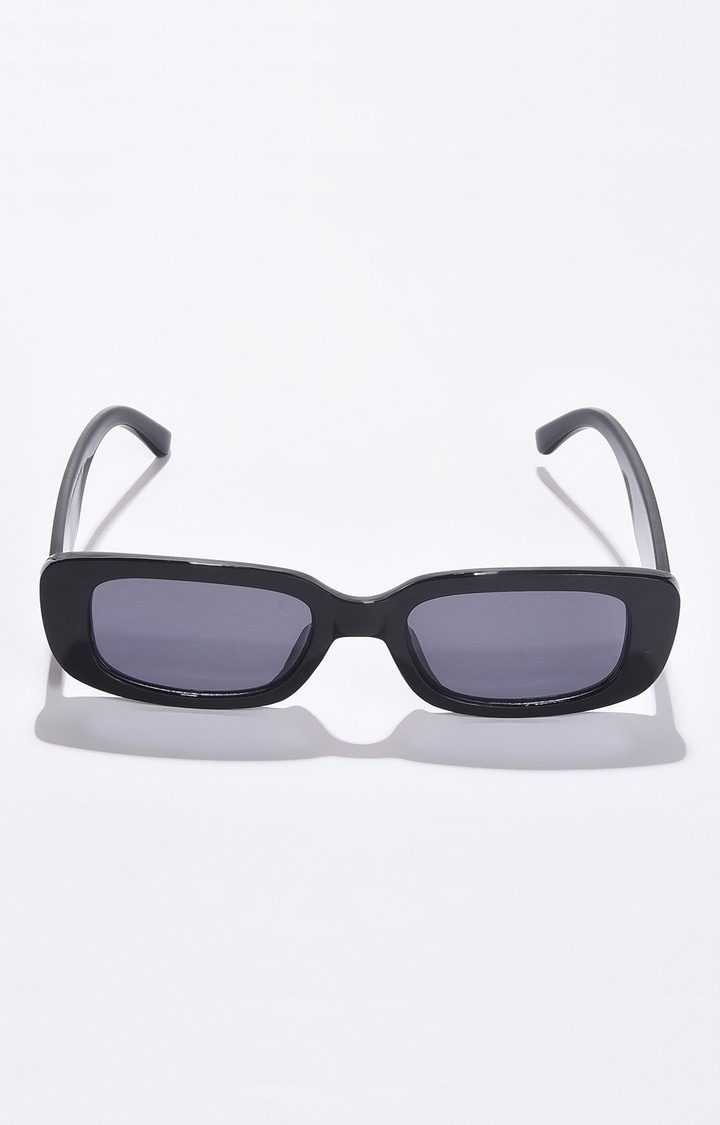 Haute Sauce By Campus Sutra Women Black Lens & Black Rectangle Sunglasses Ss22_Hssg1195
