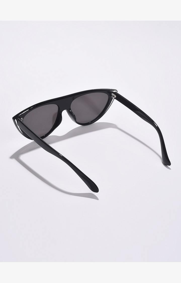 Haute Sauce By Campus Sutra Women Grey Lens & Black Cateye Sunglasses With Uv Protected Lens