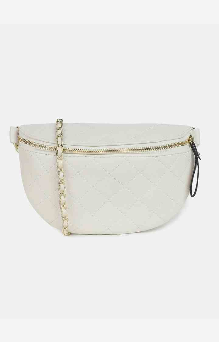 Women's White Waist bag