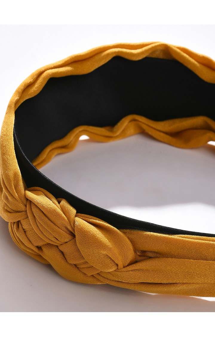 Women's Mustard & Black Knotted Hairband