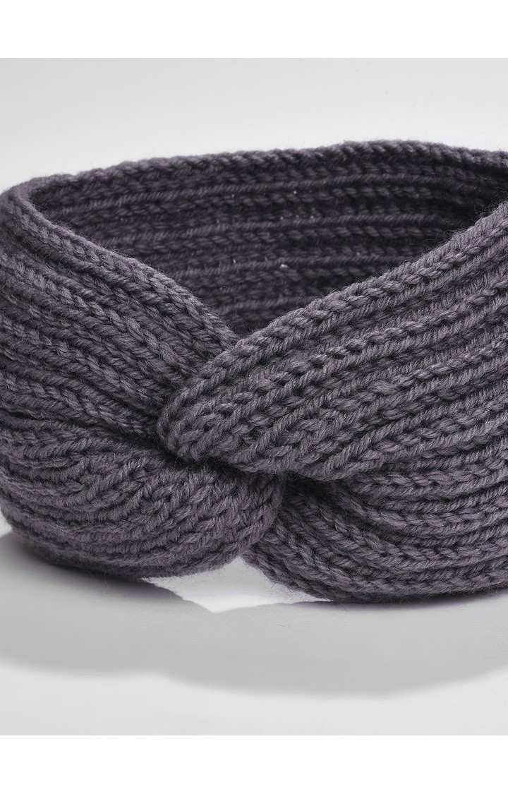 Women's Grey Knot Hair Band