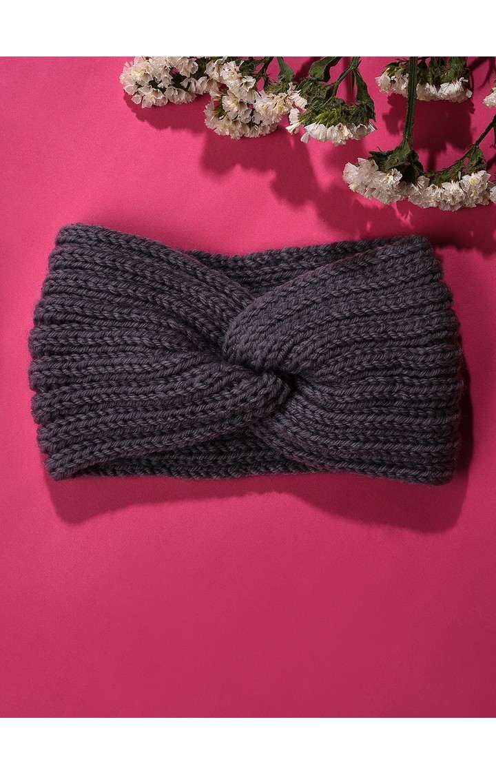 Women's Grey Knot Hair Band