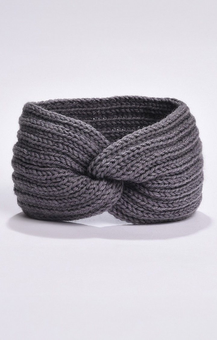 Women's Grey Knot Hair Band