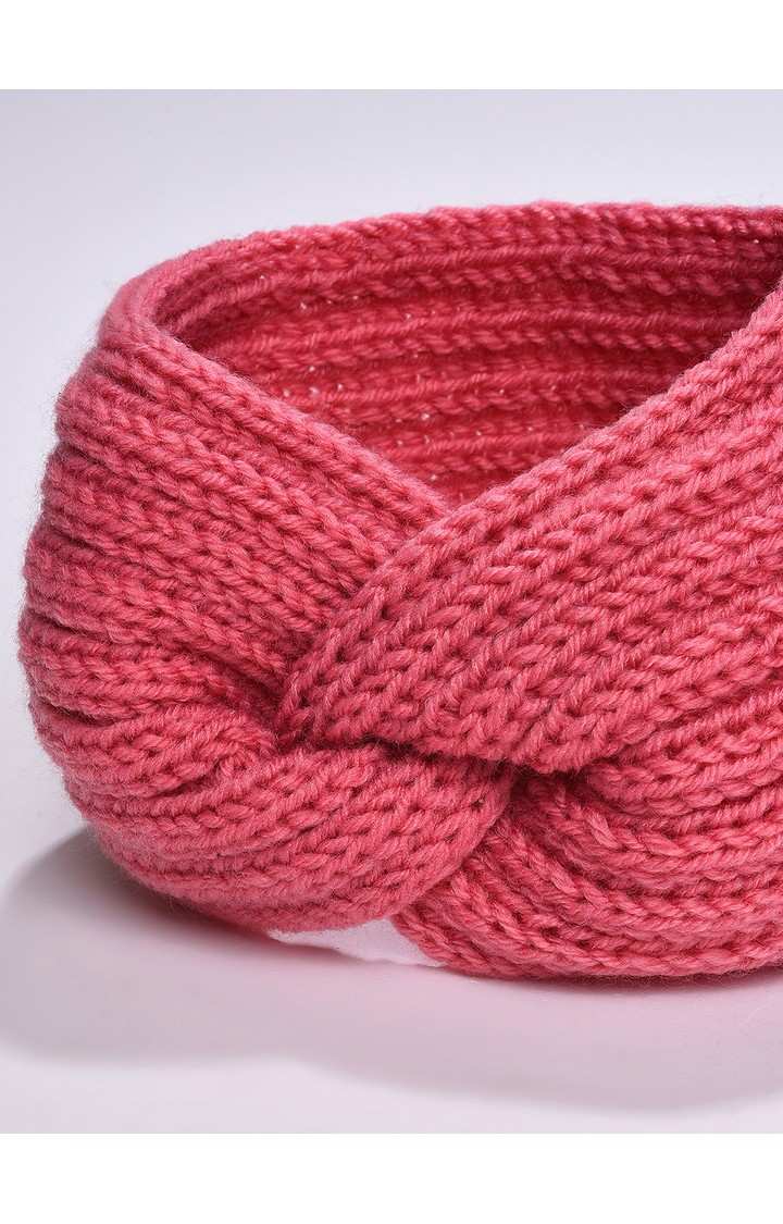 Women's Maroon Knot Fabric Hairband