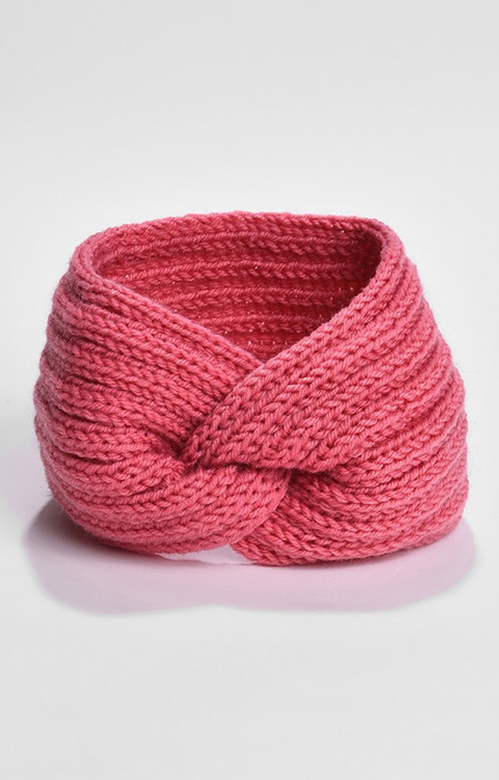 Women's Maroon Knot Fabric Hairband