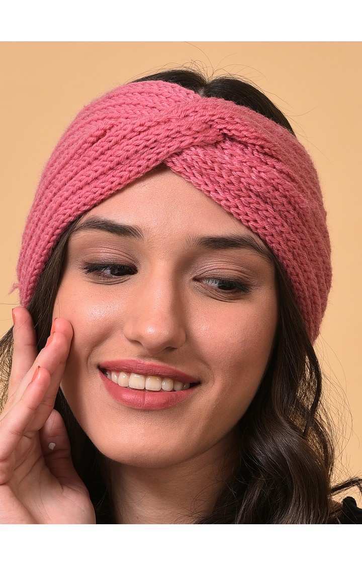 Women's Maroon Knot Fabric Hairband