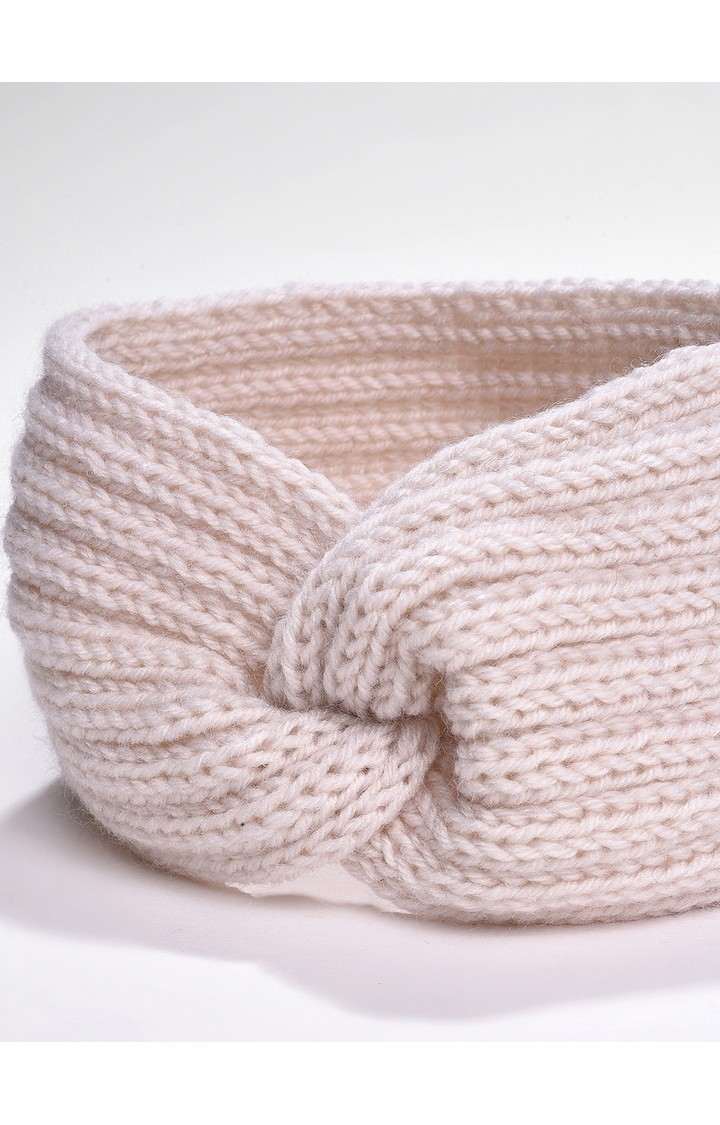 Women's Taupe Textured Knot Hairband