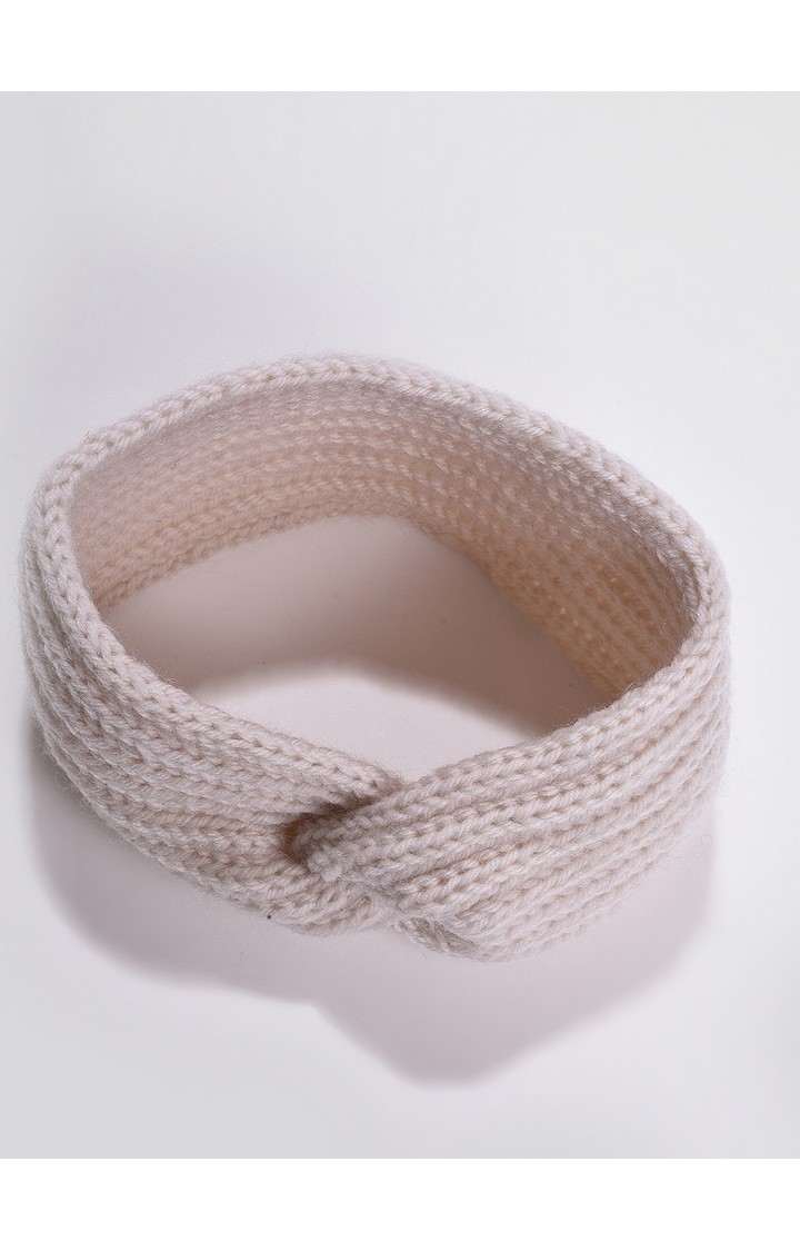 Women's Taupe Textured Knot Hairband