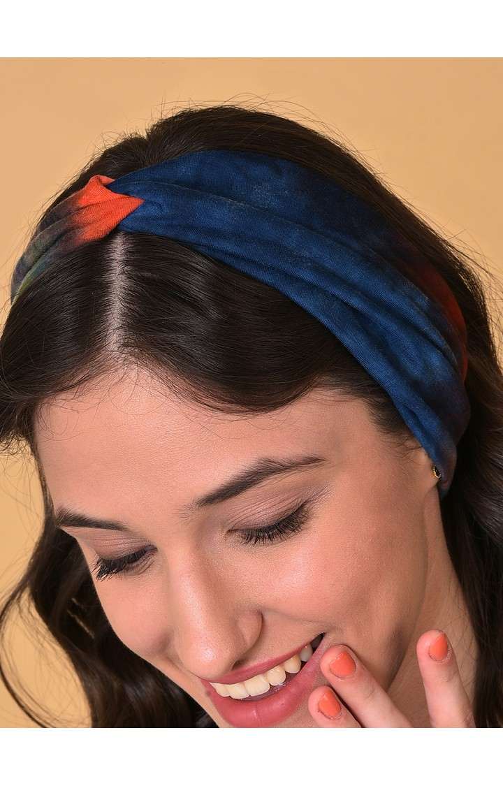 Women's Red & Blue Knot Hair Band