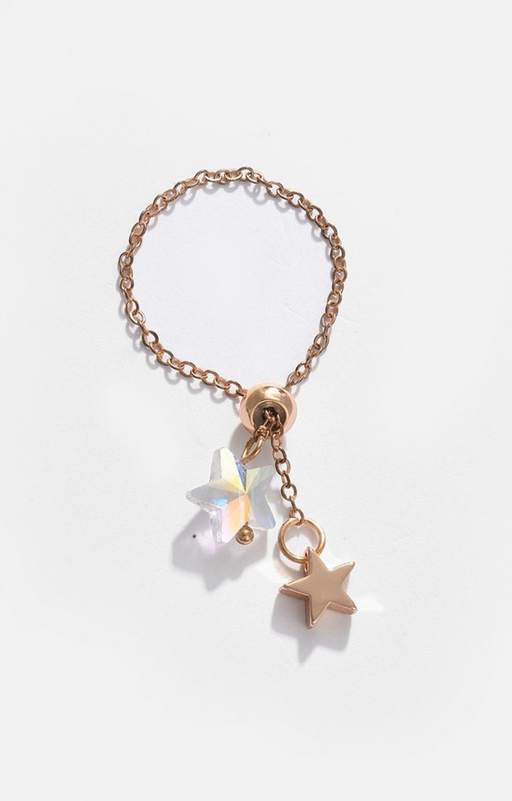 SOHI Gold-Plated Finger Ring