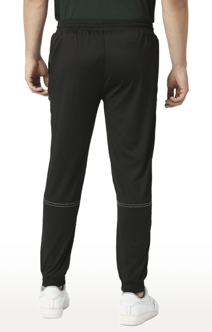 Men's Black Cotton Solid Trackpant