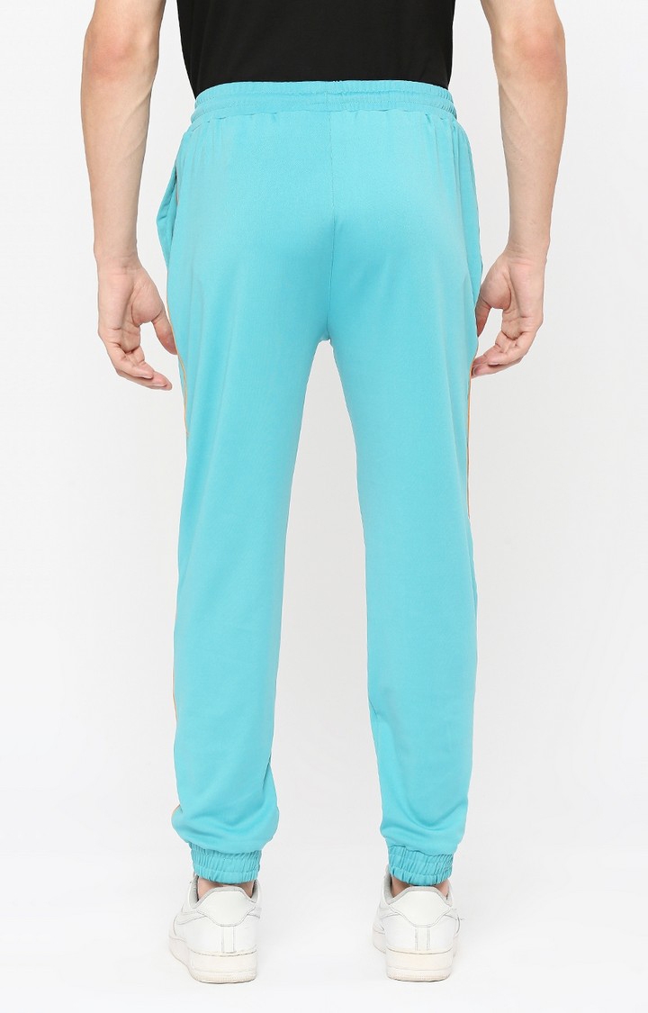 Men's Slim Fit Blue Cotton Blend Casual Joogers