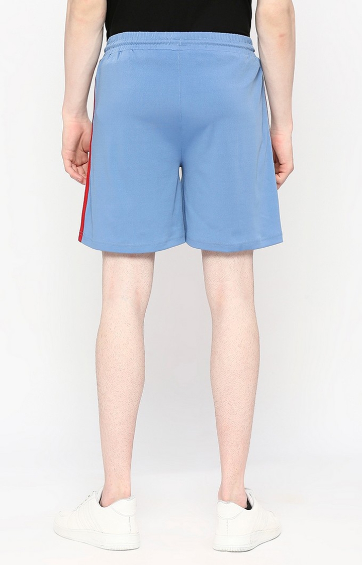 Men's  Slim Fit Cotton Blue Shorts