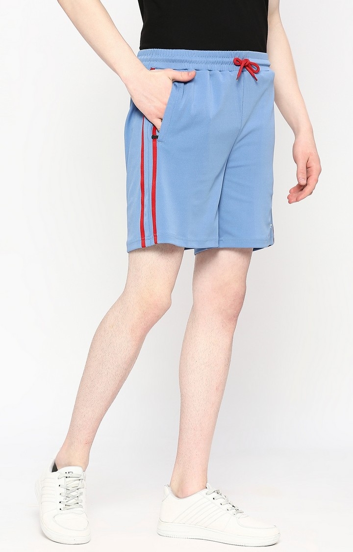 Men's  Slim Fit Cotton Blue Shorts