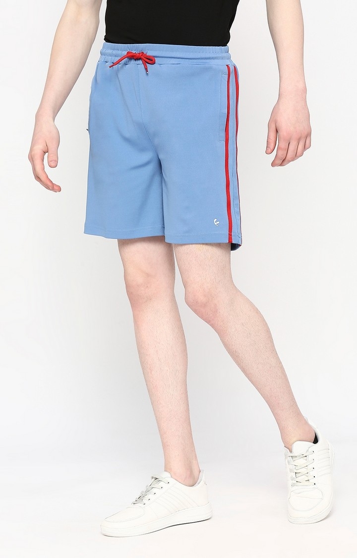 Men's  Slim Fit Cotton Blue Shorts