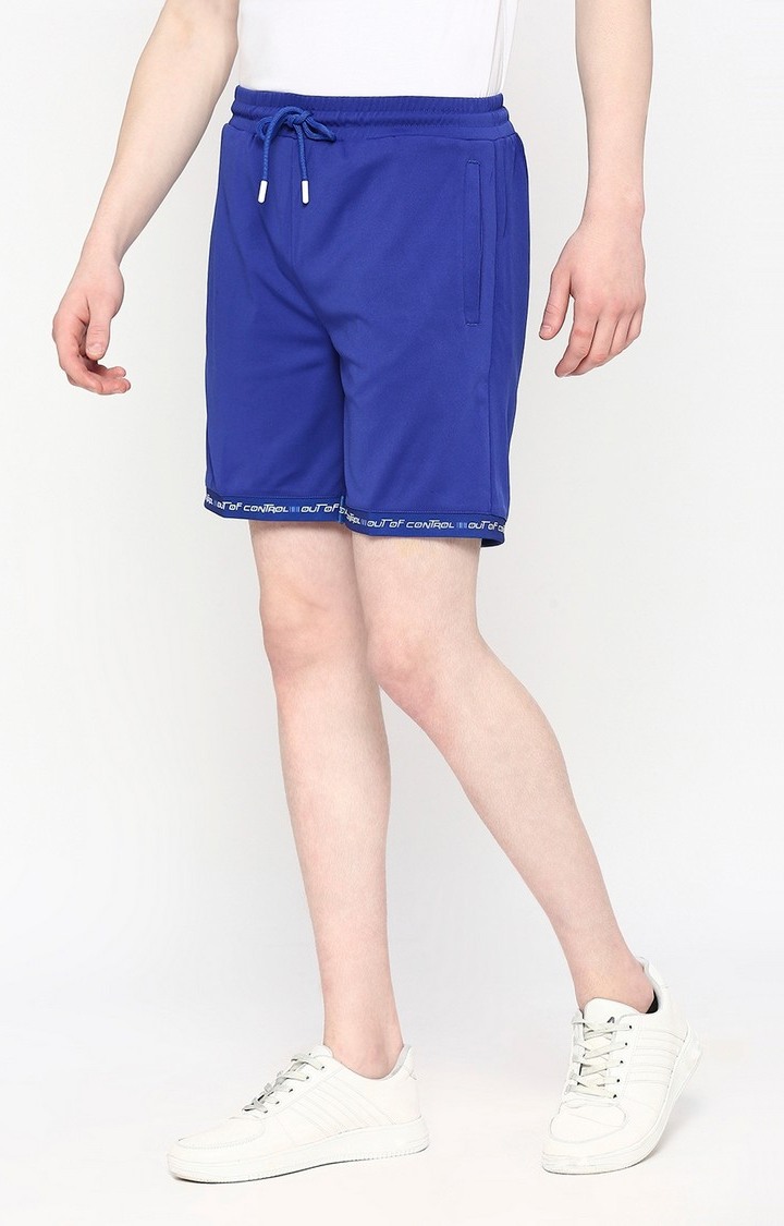 Men's  Slim Fit Cotton Blue Shorts
