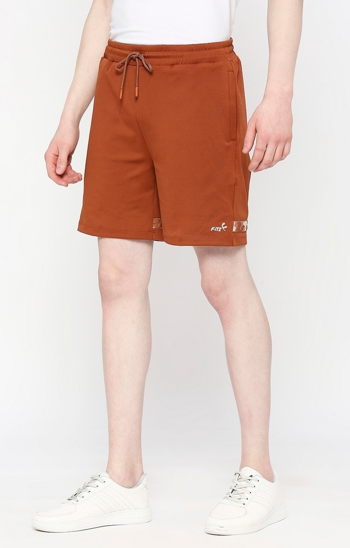 Men's  Slim Fit Cotton Brown Shorts