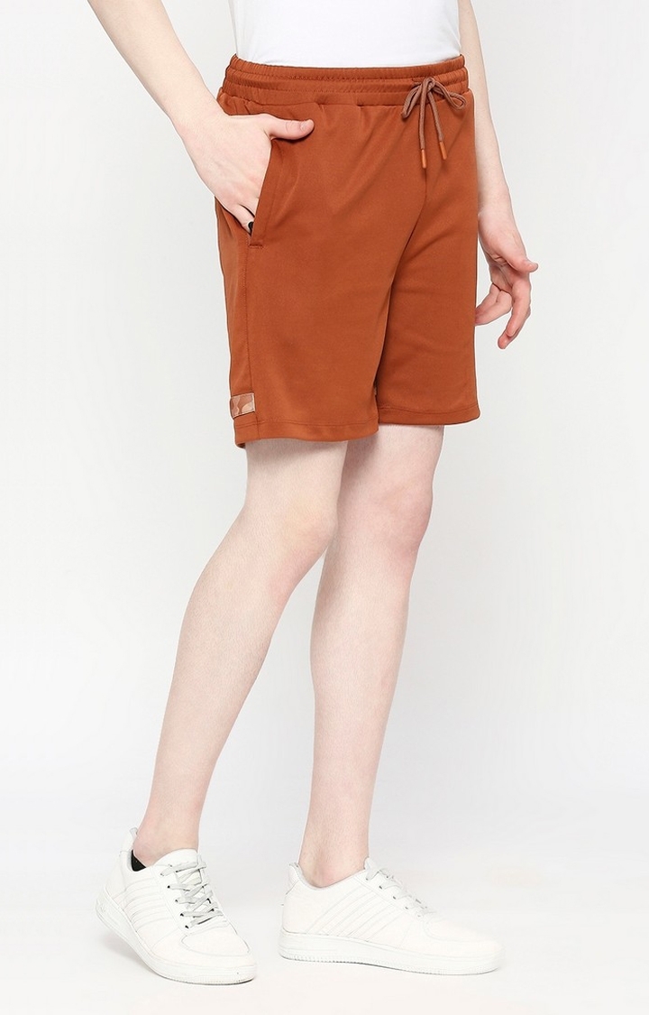 Men's  Slim Fit Cotton Brown Shorts