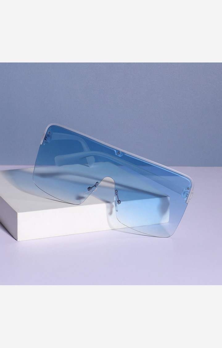 French Accent By Campus Sutra Men Lens & White Oversized Sunglasses With Polarised Lens Ss23Fa_Hssg1175