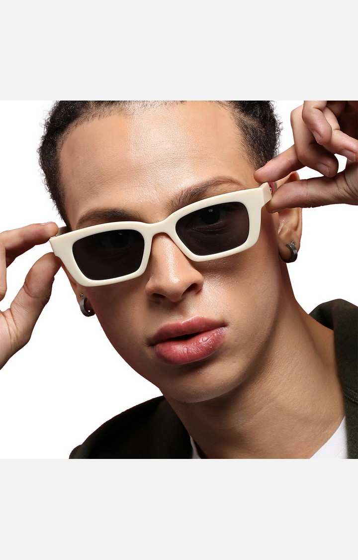 French Accent By Campus Sutra Men Rectangle Sunglasses With Polarised Lens Ss23Fa_Hssg1186