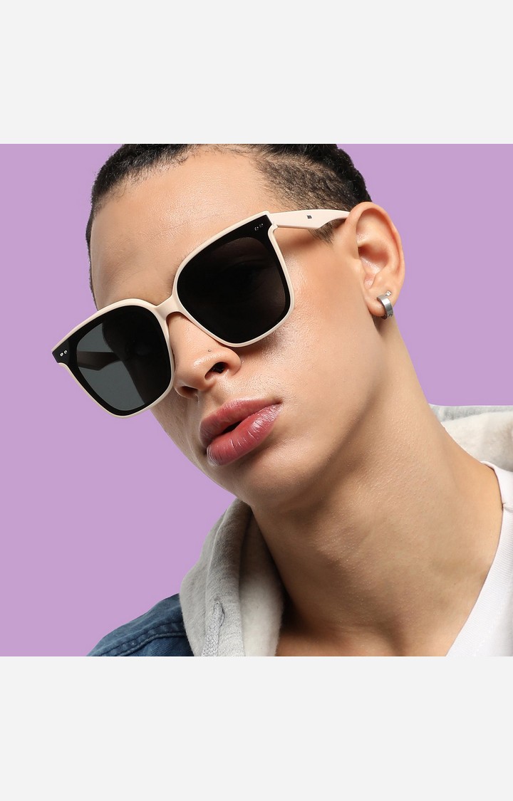 French Accent By Campus Sutra Men Oversized Sunglasses With Polarised Lens Ss23Fa_Hssg1349