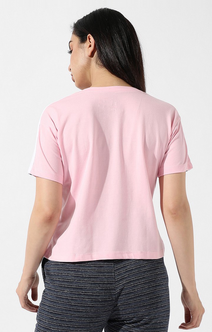 Women's Pink Solid Crop Top