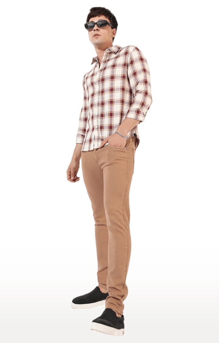 Men's Multicolor Cotton Blend Checkered Casual Shirts