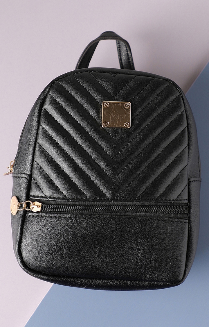 Women's Black Quilted Backpacks