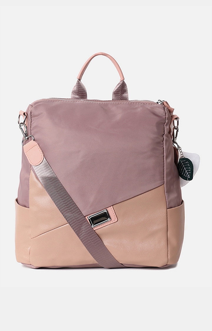 haute sauce | Women's Pink Colourblocked Backpacks