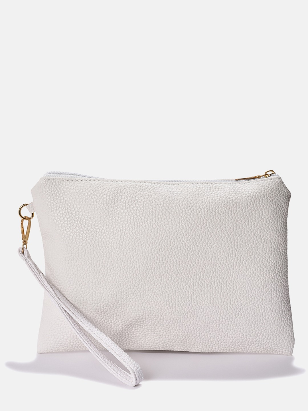 Haute Sauce By Campus Sutra White Pu Clutch Bags