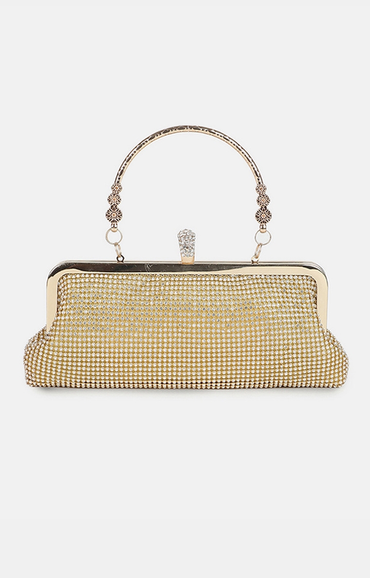 Buy Ted Baker Women Gold Large Frame Clutch Bag for Women Online | The  Collective