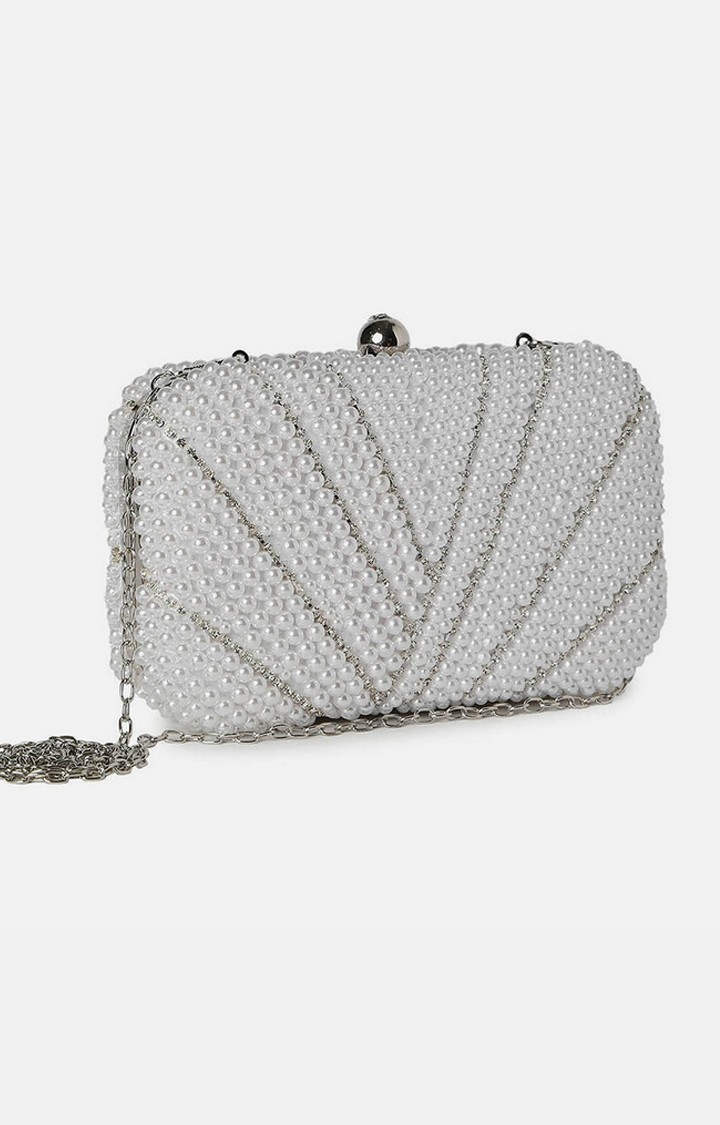 haute sauce | Women's White Structured Clutches