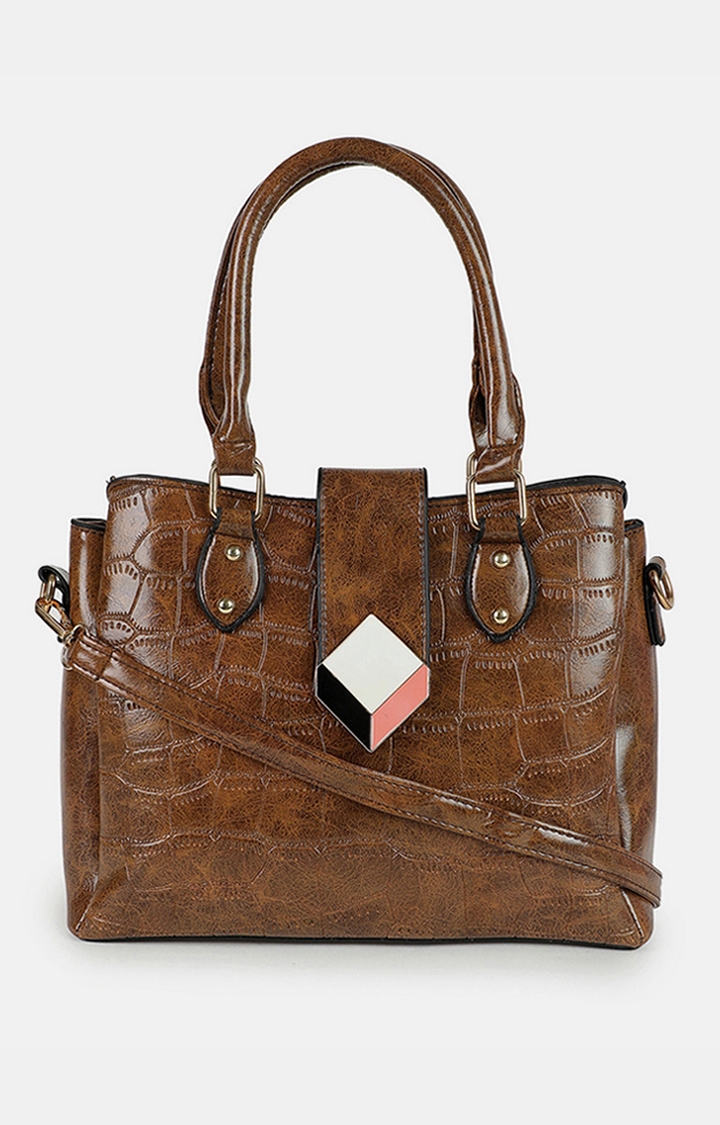 Women's Brown Textured Handbags