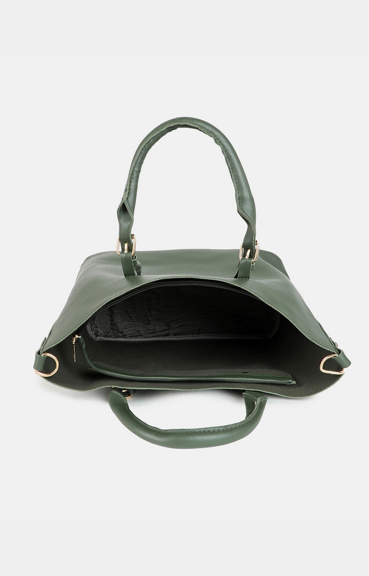 Women's Green Solid Totes