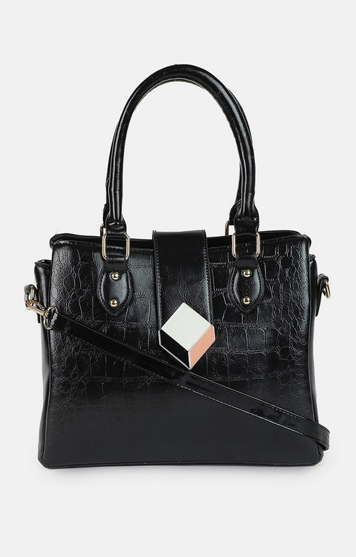 haute sauce | Women's Black Textured Handbags