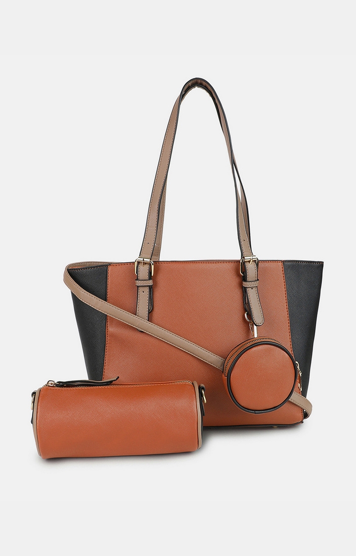 haute sauce | Women's Brown Solid Handbags