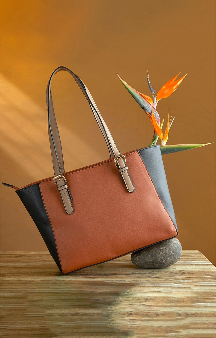 Women's Brown Solid Handbags