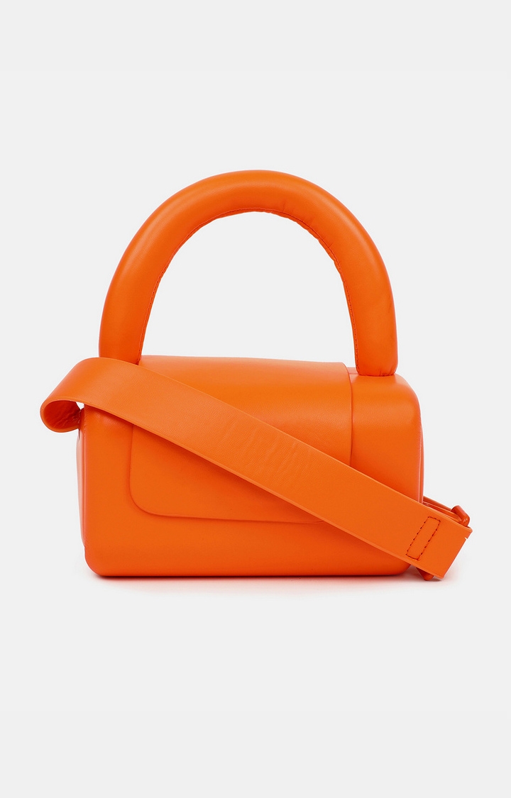 Women's Orange Pu For Handbags