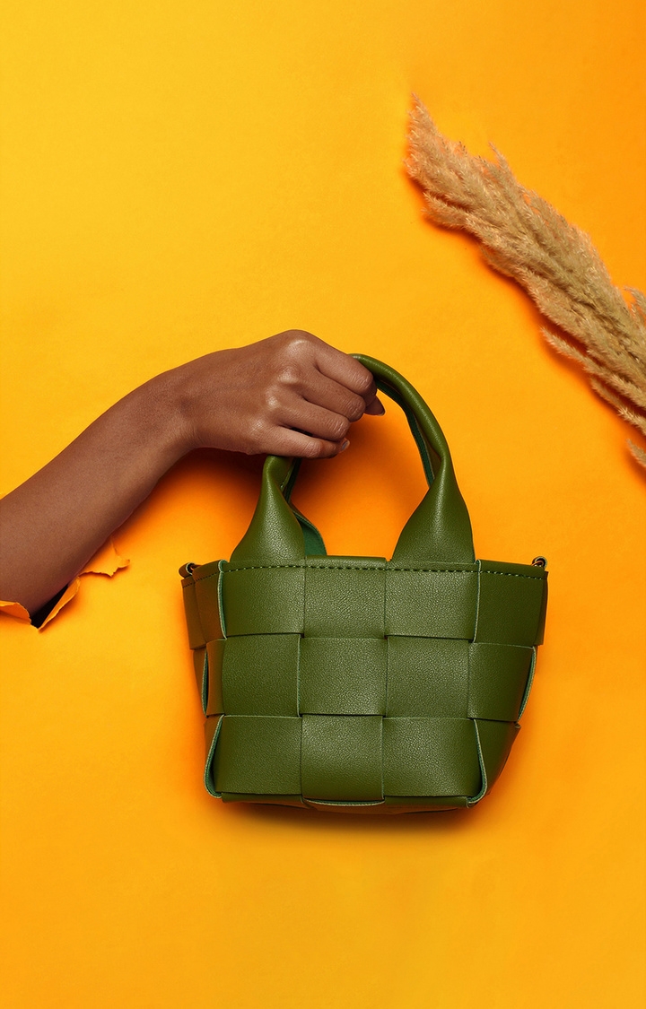 Women's Green Structured Handbags