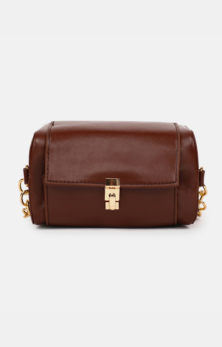 haute sauce | Women's Brown Textured Handbags