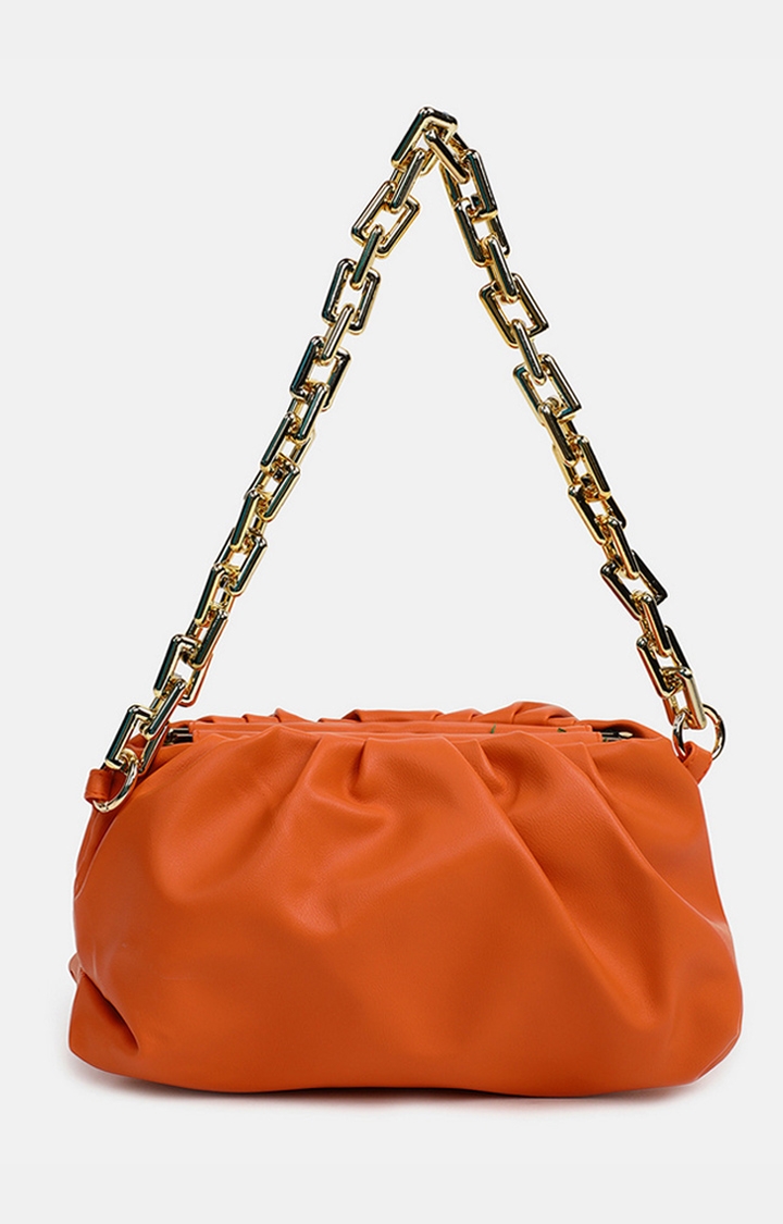 haute sauce | Women's Orange Solid Baguette Bags