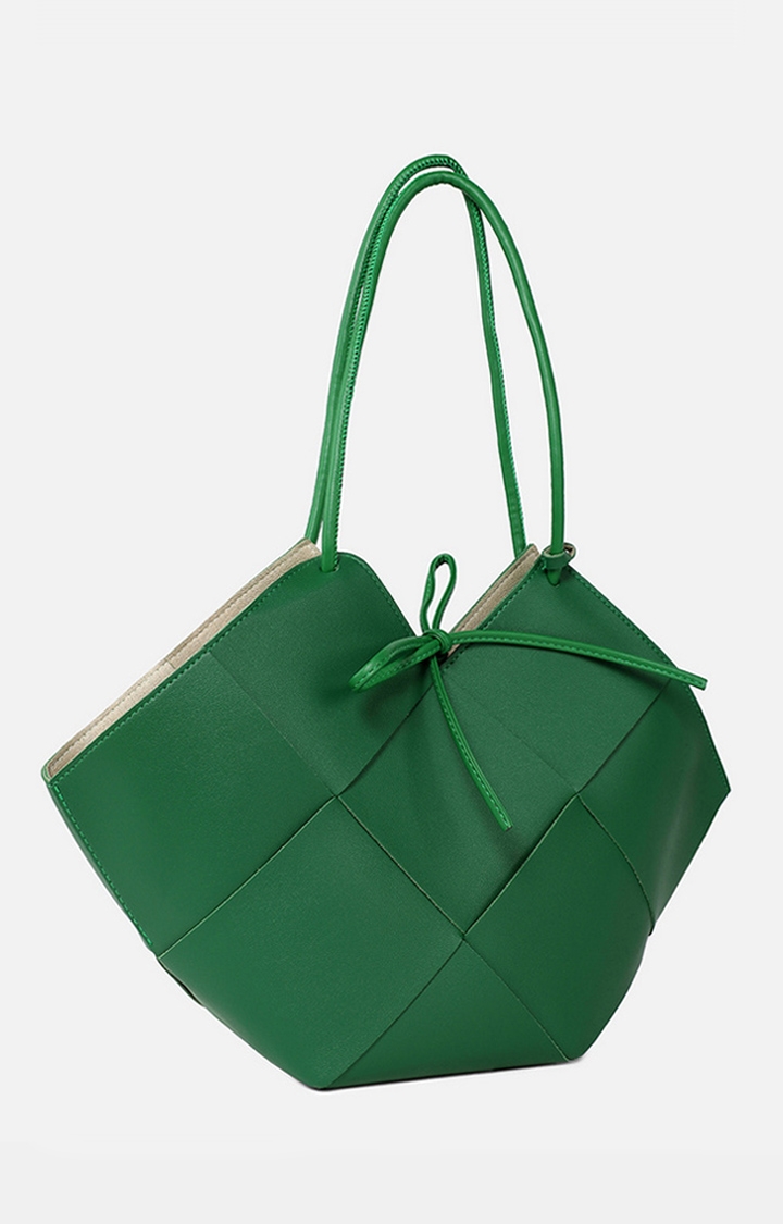 haute sauce | Women's Green Textured Handbags