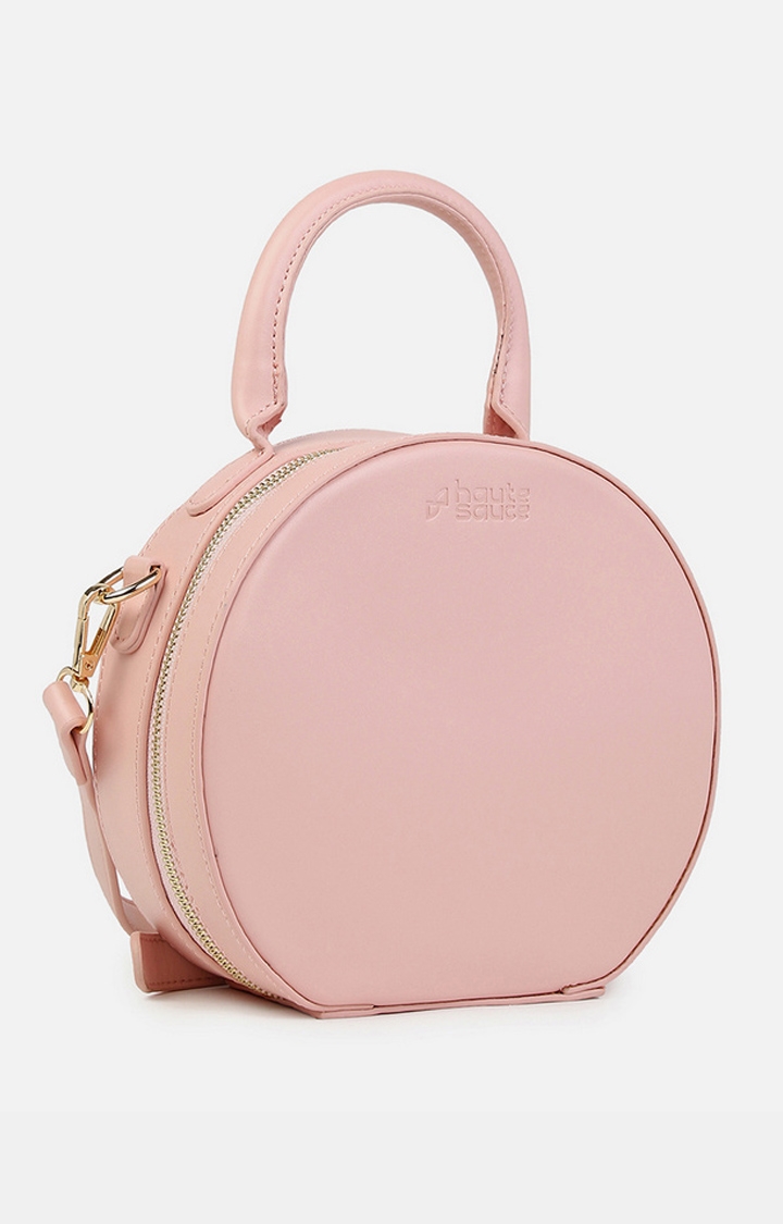 Women's Pink Textured Sling Bags
