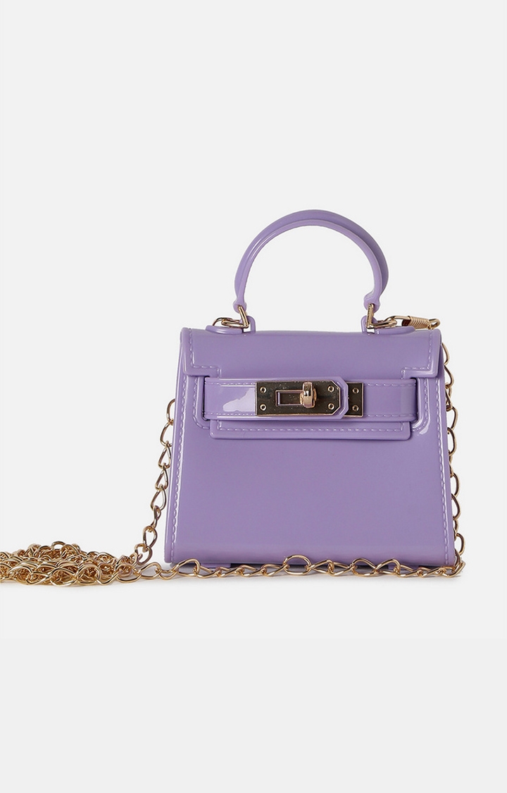 Women's Purple Structured Sling Bags