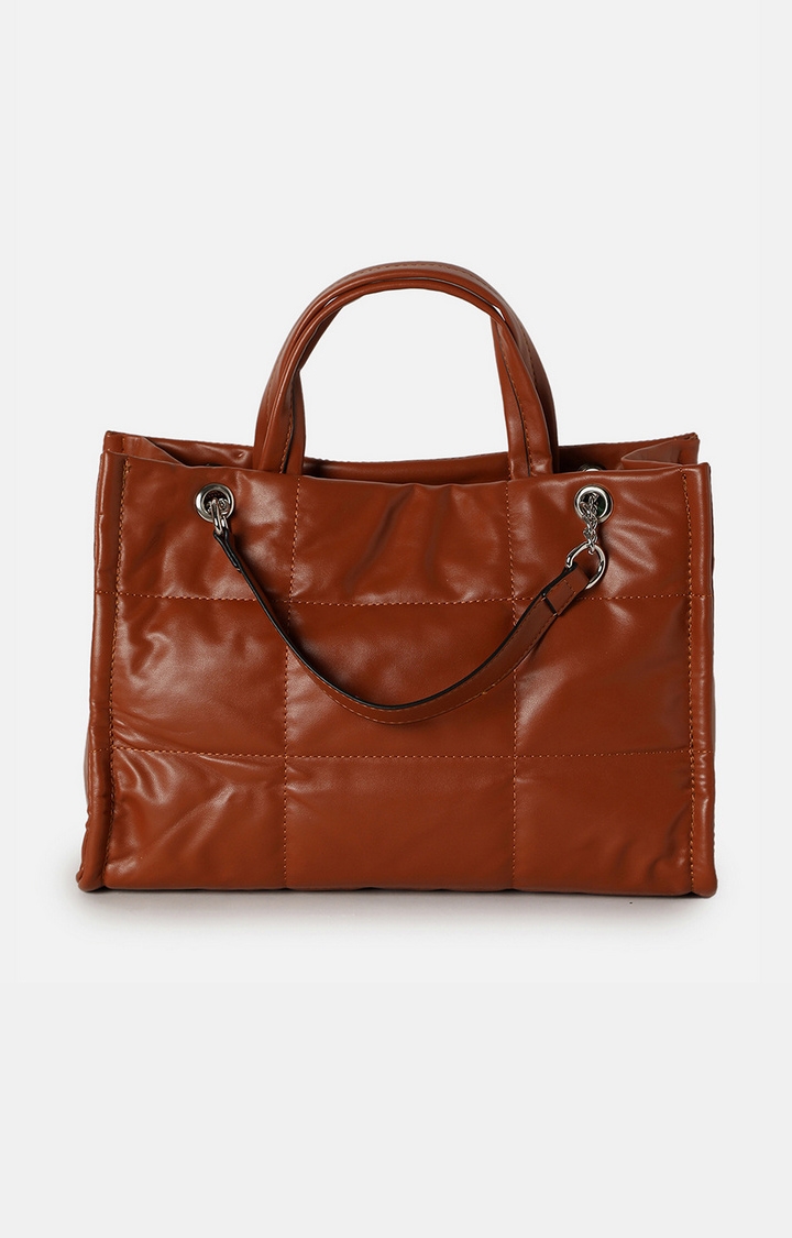Women's Brown Quilted Handbags